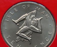 Isle of Man 1978 Vintage Coin Stamp cover BUNC Triskelion on map