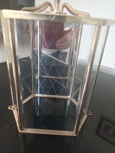 Vintage 70's Kundo Kieninger & Obergfell Brass/Glass Clock.