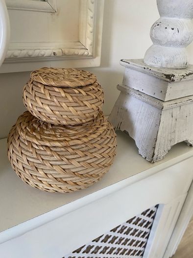 ShabbyChic Set of 2 Storage Baskets