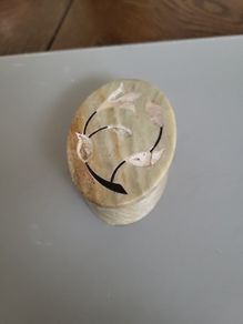 Trinket box carved stone