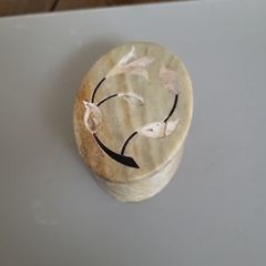 Trinket box carved stone