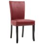 Dining Chairs 2 pcs Wine Red Faux Leather Image 3