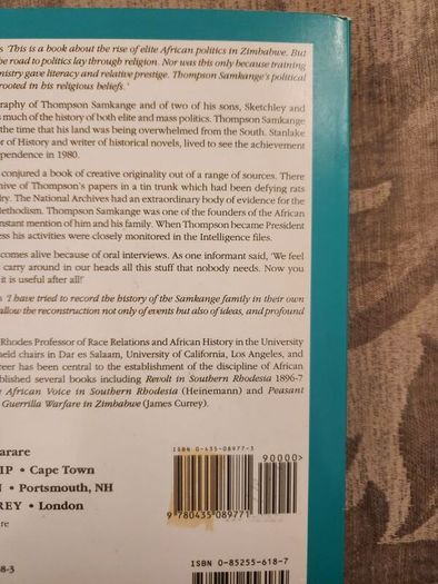 Are We Not Also Men. The Samkang Family & African Politics  In Zimbabwe 1920-64. Paperback In Good Condition.