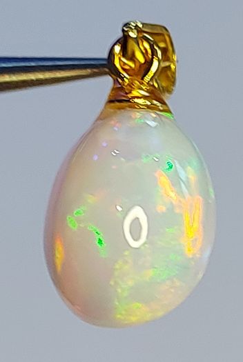 Ethiopian Fire Opal Pendant 2.93ct on Goldplated S925 Silver
