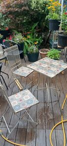 Garden Table and Folding Chairs