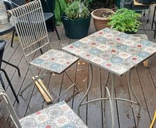 Garden Table and Folding Chairs