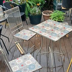 Garden Table and Folding Chairs