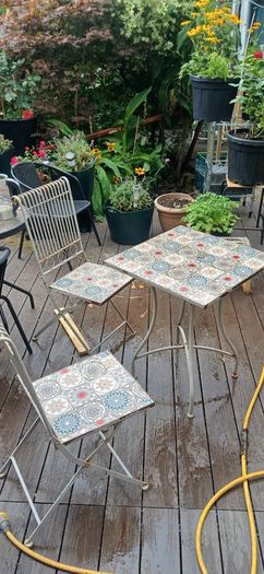 Garden Table and Folding Chairs