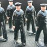 Rare and hard to find Vintage Early Britain's Hand Painted Lead Toy Soldiers (1940's) 6 Marching Sailors Image 3