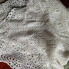 Vintage Embroidered lace Tablecloth