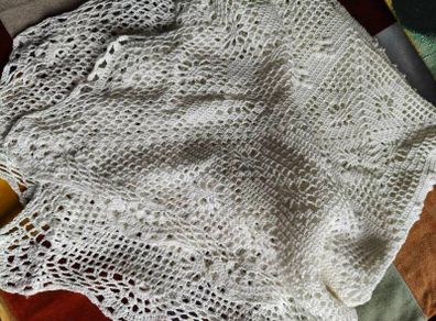 Vintage Embroidered lace Tablecloth