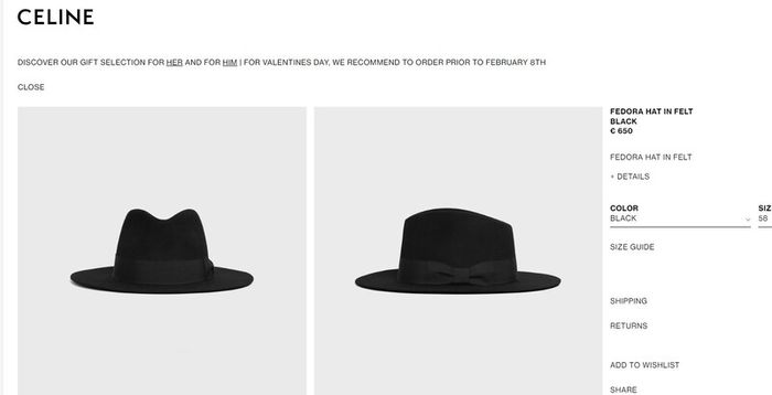 Witchery 100% Wool Grey Fedora - One Size