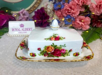 Royal Albert Old Country Roses Rectangle Butter Dish