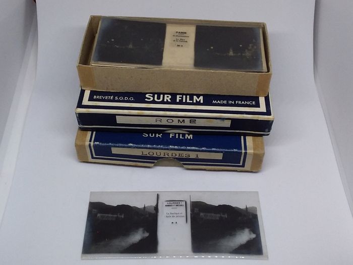 Early 20th Century " Stereofilms Bruguiere Stereoscope" with Slides