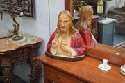 Vintage Ceramic Sacred Heart of Jesus Bust