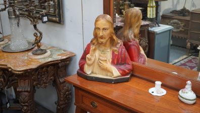 Vintage Ceramic Sacred Heart of Jesus Bust