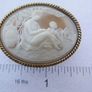 Vintage Shell Cameo Brooch Cameo Ivory Scarf Clip Image 6