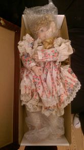 Large 70 cm long porcelain doll