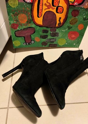 Price drop ZARA WOMAN Black Suede Ankle Boots Size EU 40 / UK 7