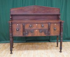 William IV Mahogany Wine Sideboard with Pedimented Gallery c.1830s