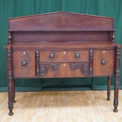 William IV Mahogany Wine Sideboard with Pedimented Gallery c.1830s