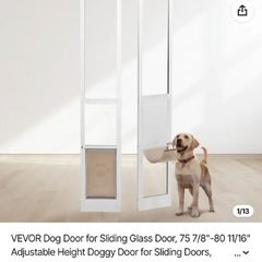 Dog sliding glass door flap