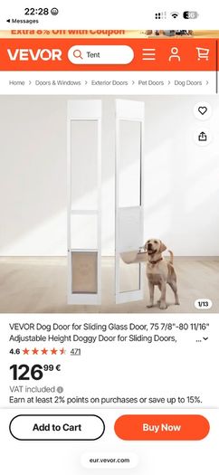 Dog sliding glass door flap