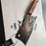 Wild and Bold: Black Blade Cleaver Knife with Buffalo Engraving By Di'Casteel Image 7