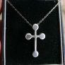 Vintage Sterling Silver 925 Heraldic Cross Pendant Necklace 5,6g length 16" Image 3