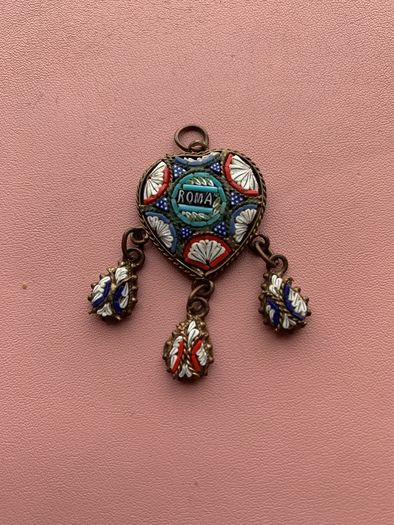 Vintage Italian Micro Mosaic Pendant