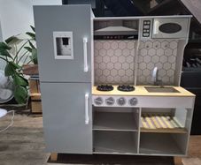 Childrens Play Kitchen  Grey & Wood Effect