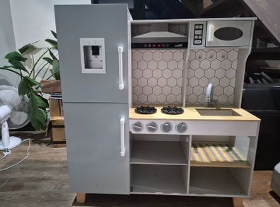 Childrens Play Kitchen  Grey & Wood Effect