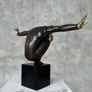 Large Diving Swimmer (38cm) - Bronze With Polished Accents Image 6