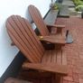 2 handmade wooden Adirondack garden chairs Image 2