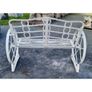 Cart Wheel Bench White KAS1357 Image 4