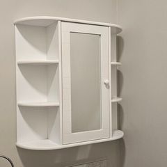 Bathroom storage unit, shelf/shelves with mirror