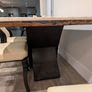 Large marble effect Dining table with 4 cream chairs Image 9