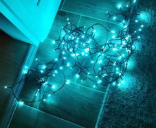 Indoor or outdoor 120 Christmas lights blue