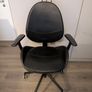 Black leather office chair - IKEA Hattefjall Image 2