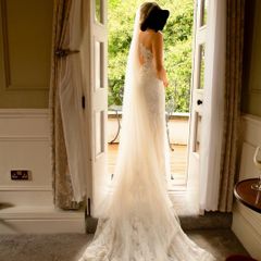 wedding dress and veil size 12