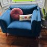 Modern navy armchair Image 2