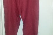 BNWT Fashion Made in Italy linen red sequin straight leg trousers size XXL UK16 EU44 Postage included