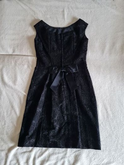 Black jaquard occasion coctail dress