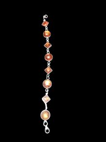 Vintage Baltic Amber sterling silver bracelet