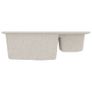 Kitchen Sink with Overflow Hole Double Basins Beige Granite Image 4