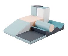 IGLU Soft Play 9 Foam Shapes Baby Climbing Equipment Blocks for Motor Skill Development Montessori (Pastel)