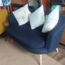 Fabulous Neat and Sturdy Two Seater Sofa on Wooden Legs in Excellent Condition Image 6