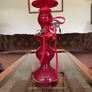 Uber Retro Mid Century Heavy Ruby Red Vase Image 2