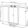 Garden Storage Shed Anthracite Steel 257x205x178 Cm Multiple Colours Available (free Postage) Image 7