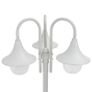 Garden Post Light E27 220 cm Aluminium 3-Lantern White Image 3